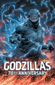 Godzilla's 70th Anniversary Deluxe Edition by James Stokoe, Matt Frank, Adam Gorham, Danny Lore, Joelle Jones, E.J. Su, and Liana Kangas (IDW)